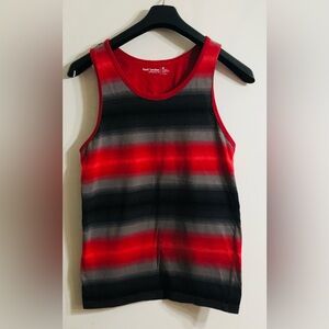 Footlocker Man’s tanktop red black gray tie dye pull over. M